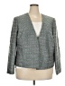 Tahari by ASL Tweed Teal Blazer Size 18 - photo 1