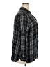 Old Navy 100% Rayon Plaid Black Long Sleeve Button-Down Shirt Size XXL - photo 4