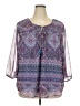 St. John's Bay 100% Polyester Purple 3/4 Sleeve Blouse Size 2X - photo 1