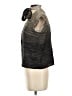 Max Mara Metallic Gray Sleeveless Button-Down Shirt Size 2 - photo 5
