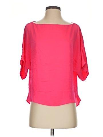 Milly Short Sleeve Silk Top (view 1)