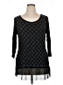 Belldini Black 3/4 Sleeve Top Size XL - photo 1
