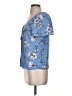 Iz Byer 100% Polyester Blue Short Sleeve Blouse Size XS - photo 5