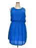 Apt. 9 Solid Blue Casual Dress Size XXL - photo 1