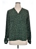 41Hawthorn 100% Polyester Polka Dots Green Long Sleeve Blouse Size XL - photo 1