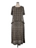 Connected Apparel 100% Polyester Print Gray Casual Dress Size 18 - photo 1