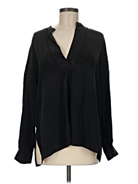 Vince. Long Sleeve Silk Top (view 1)