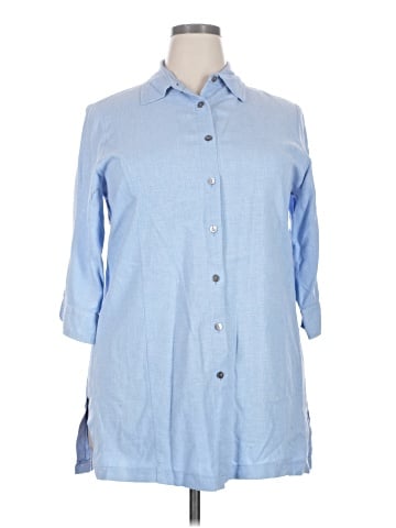 Jessica Holbrook 3/4 Sleeve Button-Down Shirt (view 1)