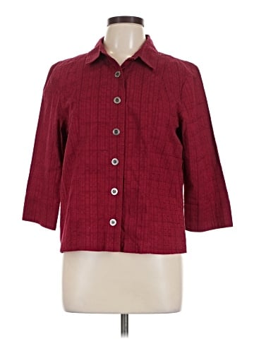 Christopher & Banks 3/4 Sleeve Button-Down Shirt (view 1)