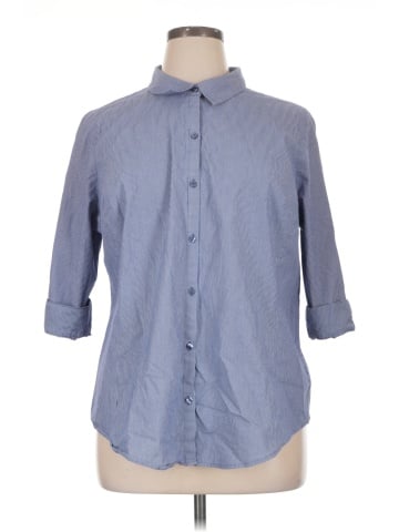 Worthington 3/4 Sleeve Button-Down Shirt (view 1)