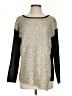 DKNYC Metallic Silver Long Sleeve Top Size S - photo 1