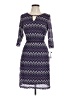 Studio One 100% Polyester Chevron-herringbone Purple Casual Dress Size 12 - photo 1