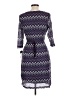 Studio One 100% Polyester Chevron-herringbone Purple Casual Dress Size 12 - photo 2