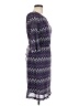 Studio One 100% Polyester Chevron-herringbone Purple Casual Dress Size 12 - photo 4
