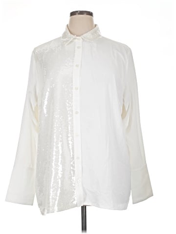 Peace Love World Long Sleeve Blouse (view 1)