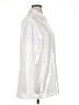 Peace Love World 100% Polyester Metallic Ivory Long Sleeve Blouse Size XL - photo 4
