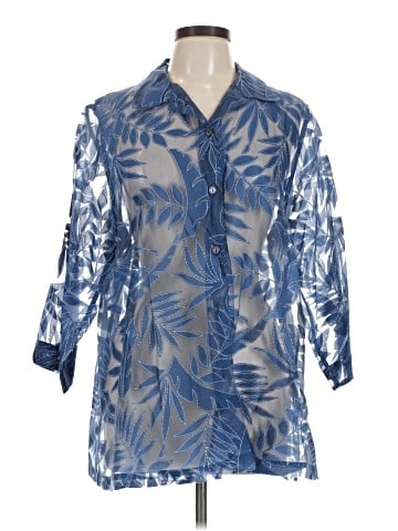 TanJay 3/4 Sleeve Button-Down Shirt (view 1)