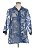 TanJay Blue 3/4 Sleeve Button-Down Shirt Size L - photo 1