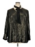 Lane Bryant 100% Polyester Metallic Black 3/4 Sleeve Blouse Size 18 - photo 1
