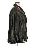 Lane Bryant 100% Polyester Metallic Black 3/4 Sleeve Blouse Size 18 - photo 4