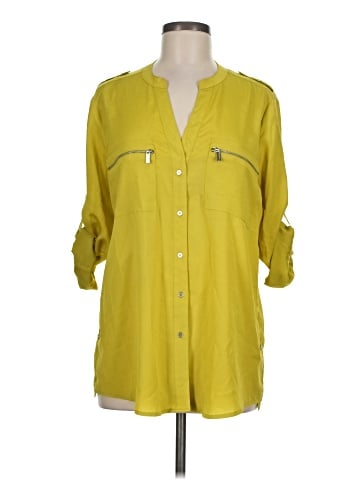 Calvin Klein 3/4 Sleeve Button-Down Shirt (view 1)