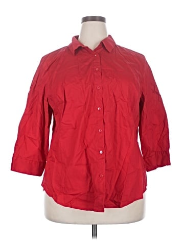 Worthington 3/4 Sleeve Button-Down Shirt (view 1)