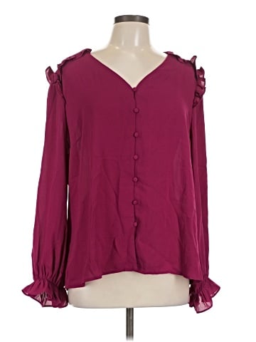 New York & Company Long Sleeve Blouse (view 1)