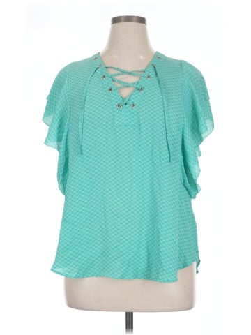 a.n.a. A New Approach Short Sleeve Blouse (view 1)