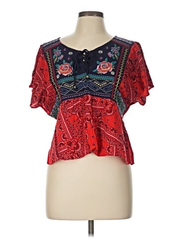 Xhilaration Short Sleeve Blouse (view 1)