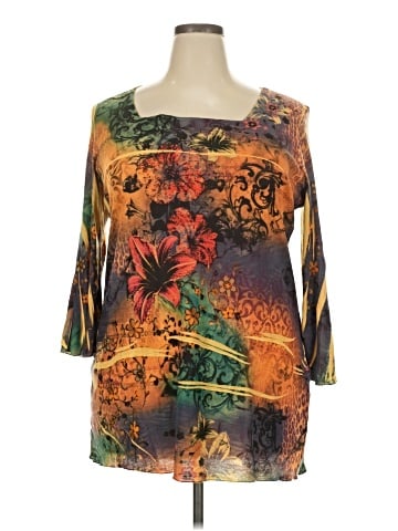 NY Collection 3/4 Sleeve Blouse (view 1)