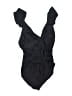 Joan Vass Solid Black One Piece Swimsuit Size L - photo 1