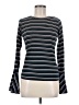 Hayden Stripes Black Long Sleeve Top Size M - photo 1