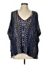 NSF Blue 3/4 Sleeve Blouse Size L - photo 1