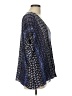 NSF Blue 3/4 Sleeve Blouse Size L - photo 4