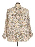 Madison Animal Print Ivory 3/4 Sleeve Blouse Size 3X - photo 1