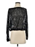 Lulus Silver Long Sleeve Blouse Size S - photo 1