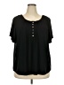 89th & Madison Black Short Sleeve Blouse Size 2X - photo 1
