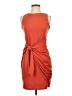 Lillusory Solid Orange Cocktail Dress Size S - photo 1