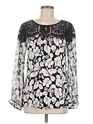 August Silk Long Sleeve Blouse (view 1)