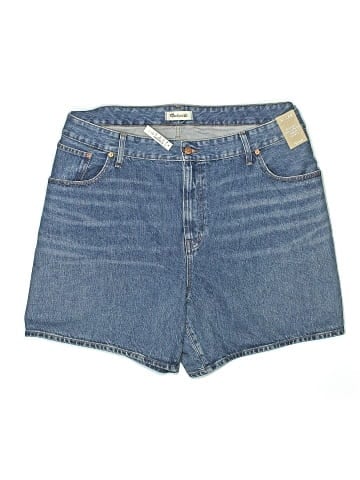 Madewell Plus Relaxed Mid-Length Denim Shorts in Kimbrough Wash: Side-Slit Edition (view 1)