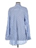 Max Studio 100% Rayon Stripes Blue Long Sleeve Button-Down Shirt Size M - photo 2
