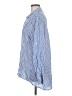 Max Studio 100% Rayon Stripes Blue Long Sleeve Button-Down Shirt Size M - photo 5