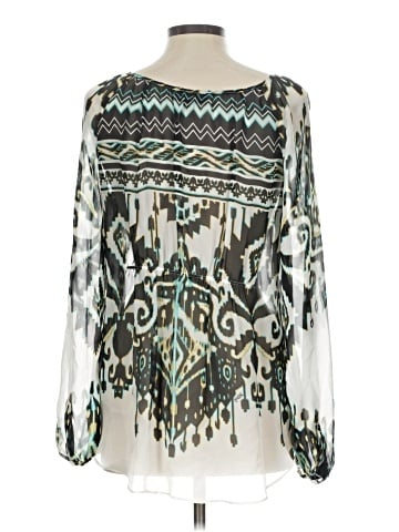 Hale Bob Long Sleeve Silk Top (view 2)