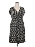 Neiman Marcus Print Gray Casual Dress Size 2X - photo 1