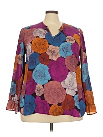 Renee C. Long Sleeve Blouse (view 1)