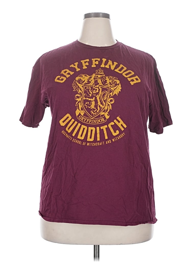 Pre-owned Harry Potter Short Sleeve T-shirt In Burgundy