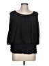 Cato 100% Polyester Black 3/4 Sleeve Blouse Size L - photo 1