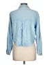 Sim & Sam 100% Rayon Blue Long Sleeve Button-Down Shirt Size L - photo 2