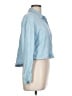 Sim & Sam 100% Rayon Blue Long Sleeve Button-Down Shirt Size L - photo 4