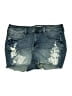 Torrid Floral Blue Denim Shorts Size 16 - photo 1